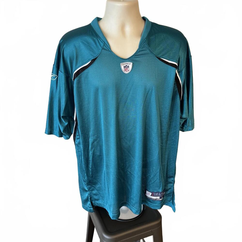PHILADELPHIA EAGLES  Reebok Jersey‎ Blank Men Size  LARGE GREEN AND WHITE NFL